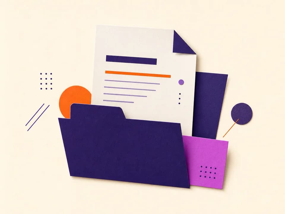 Documentos organizados y materiales de comunicación.